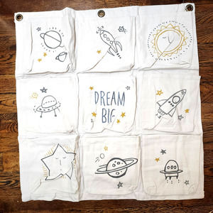 Happy + Bright by Cathy Heck Studio Hanging Canvas Storage Bag 22"H x 21.50"W